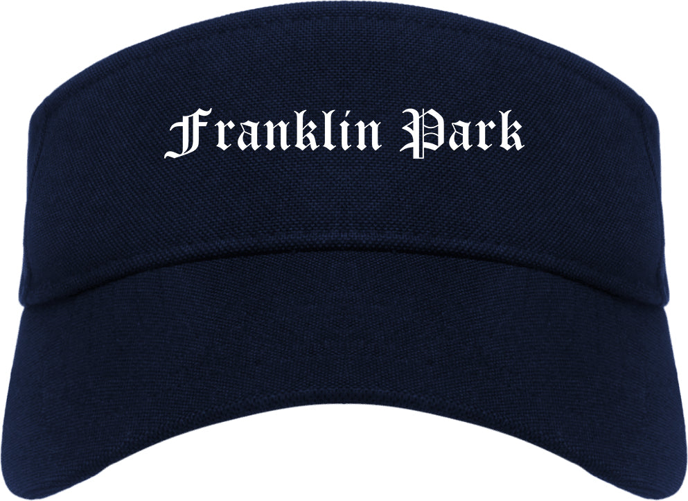 Franklin Park Illinois IL Old English Mens Visor Cap Hat Navy Blue