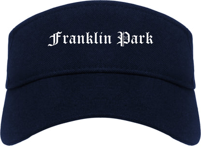 Franklin Park Illinois IL Old English Mens Visor Cap Hat Navy Blue