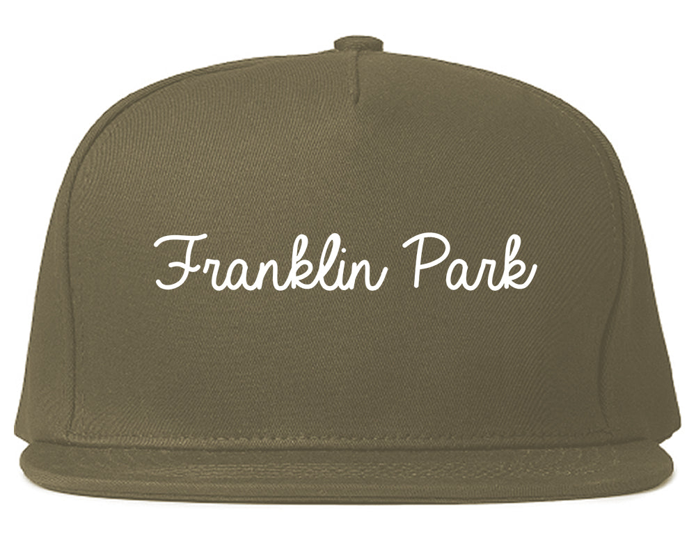 Franklin Park Pennsylvania PA Script Mens Snapback Hat Grey