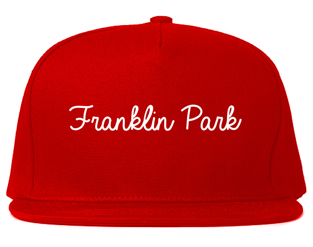 Franklin Park Pennsylvania PA Script Mens Snapback Hat Red