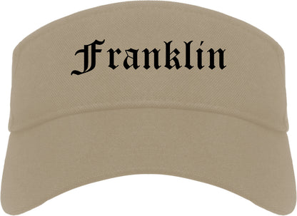 Franklin Tennessee TN Old English Mens Visor Cap Hat Khaki
