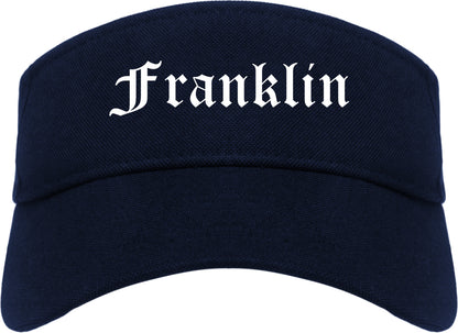 Franklin Tennessee TN Old English Mens Visor Cap Hat Navy Blue