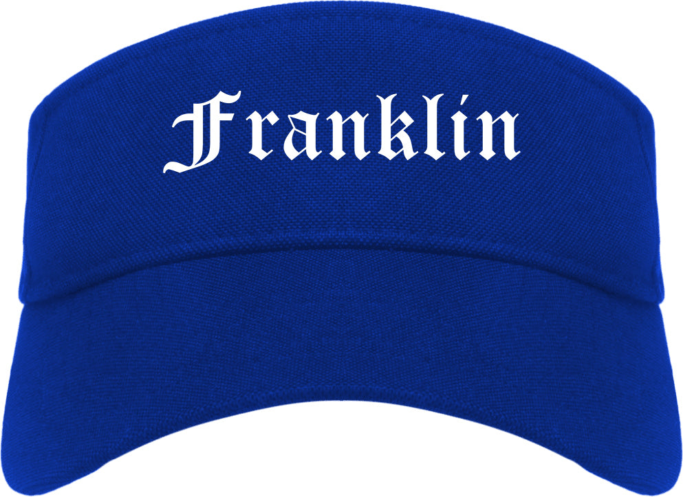 Franklin Tennessee TN Old English Mens Visor Cap Hat Royal Blue