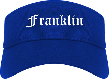 Franklin Tennessee TN Old English Mens Visor Cap Hat Royal Blue