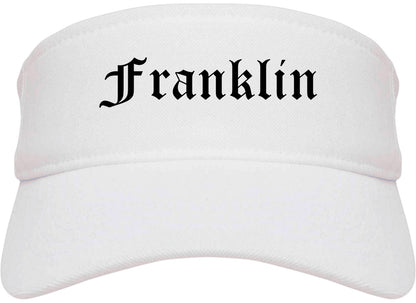 Franklin Tennessee TN Old English Mens Visor Cap Hat White