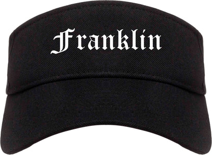 Franklin Virginia VA Old English Mens Visor Cap Hat Black