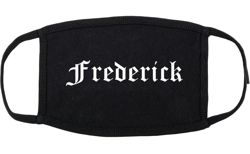 Frederick Colorado CO Old English Cotton Face Mask Black