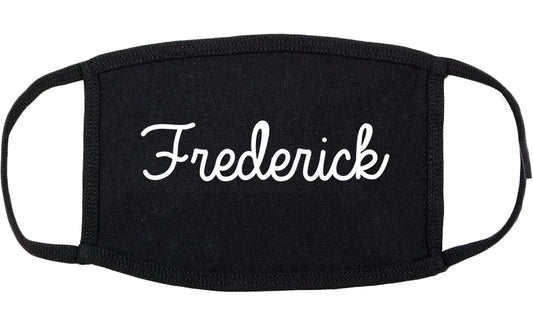 Frederick Colorado CO Script Cotton Face Mask Black