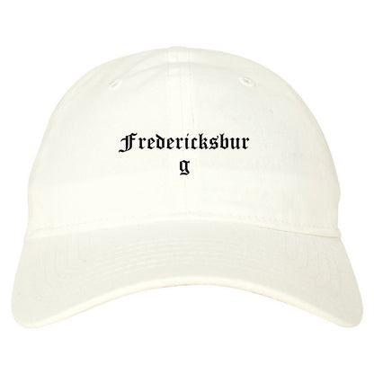 Fredericksburg Texas TX Old English Mens Dad Hat Baseball Cap White