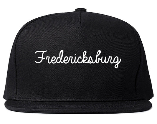 Fredericksburg Texas TX Script Mens Snapback Hat Black