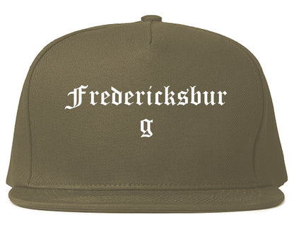 Fredericksburg Virginia VA Old English Mens Snapback Hat Grey