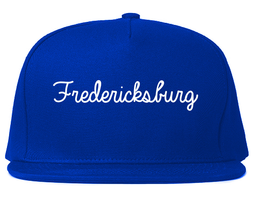 Fredericksburg Virginia VA Script Mens Snapback Hat Royal Blue