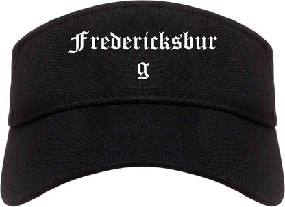 Fredericksburg Virginia VA Old English Mens Visor Cap Hat Black