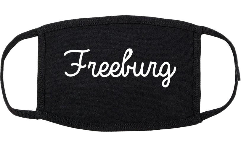 Freeburg Illinois IL Script Cotton Face Mask Black