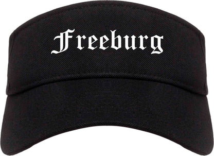 Freeburg Illinois IL Old English Mens Visor Cap Hat Black