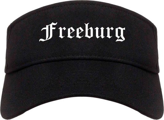 Freeburg Illinois IL Old English Mens Visor Cap Hat Black