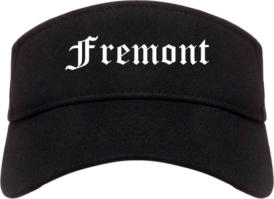 Fremont California CA Old English Mens Visor Cap Hat Black