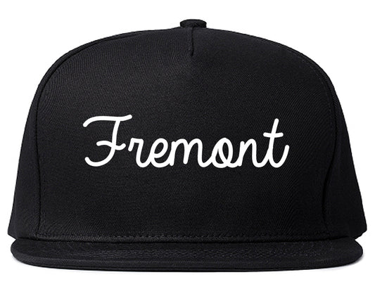Fremont Nebraska NE Script Mens Snapback Hat Black