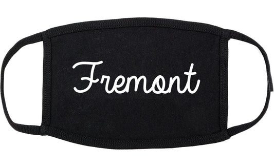 Fremont Ohio OH Script Cotton Face Mask Black
