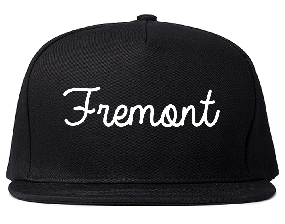 Fremont Ohio OH Script Mens Snapback Hat Black