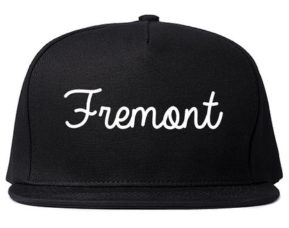 Fremont Ohio OH Script Mens Snapback Hat Black
