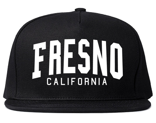 Fresno California Arch Mens Snapback Hat Black