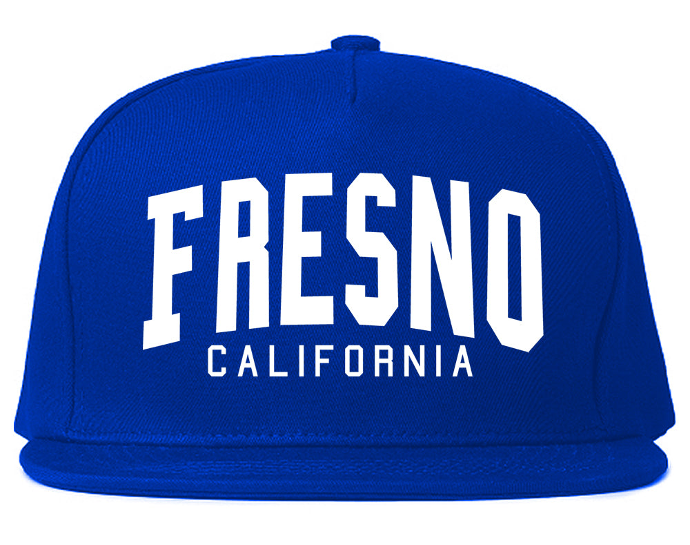 Fresno California Arch Mens Snapback Hat Royal Blue