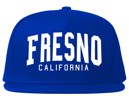 Fresno California Arch Mens Snapback Hat Royal Blue
