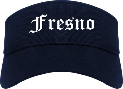 Fresno California CA Old English Mens Visor Cap Hat Navy Blue
