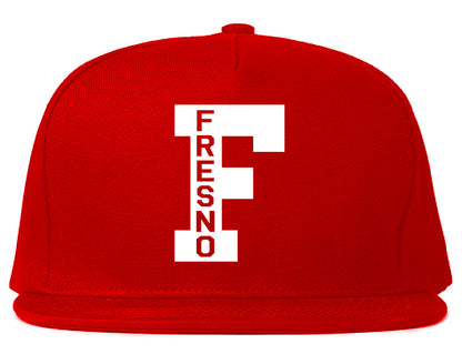 Fresno F Letter Mens Snapback Hat Red