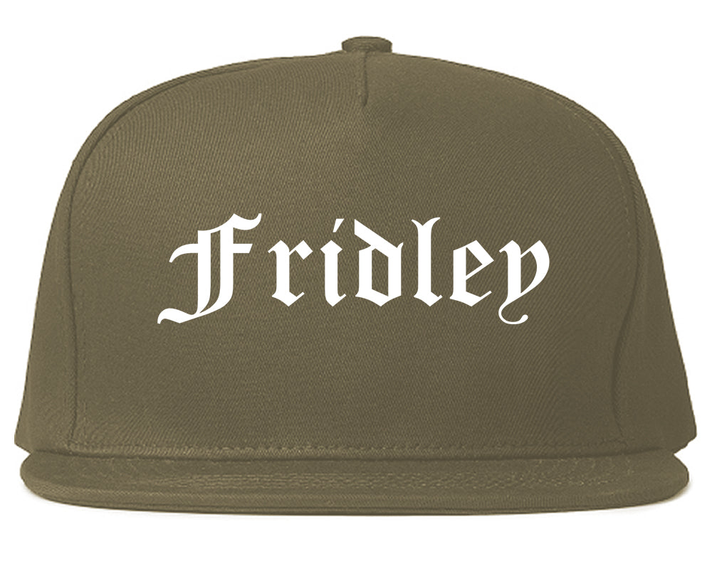 Fridley Minnesota MN Old English Mens Snapback Hat Grey