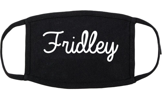 Fridley Minnesota MN Script Cotton Face Mask Black