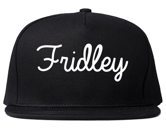Fridley Minnesota MN Script Mens Snapback Hat Black