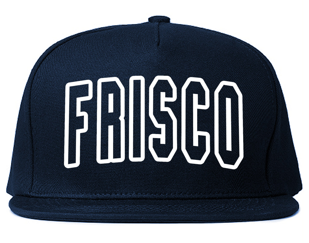 Frisco San Francisco California Outline Mens Snapback Hat Navy Blue