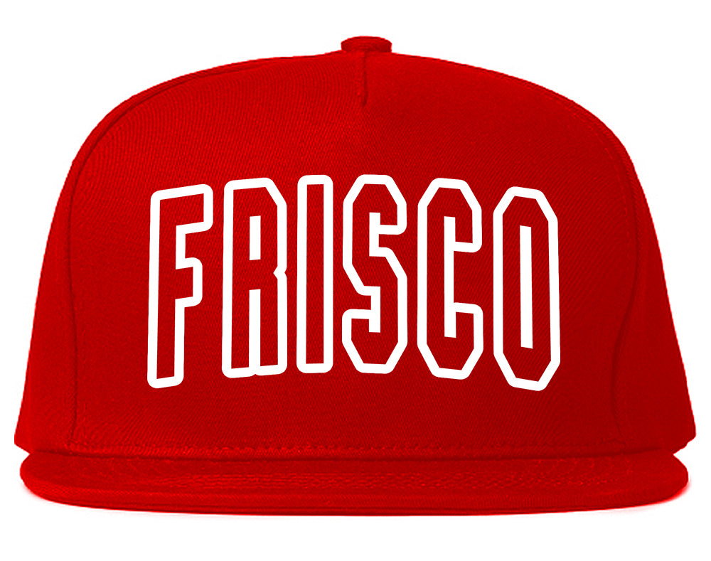 Frisco San Francisco California Outline Mens Snapback Hat Red