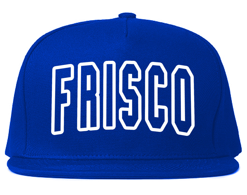 Frisco San Francisco California Outline Mens Snapback Hat Royal Blue