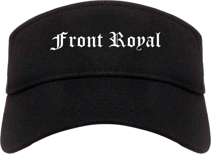 Front Royal Virginia VA Old English Mens Visor Cap Hat Black