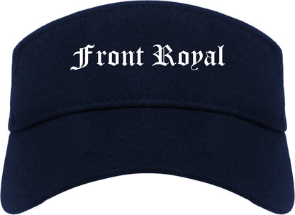 Front Royal Virginia VA Old English Mens Visor Cap Hat Navy Blue