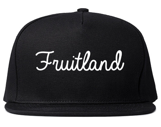 Fruitland Idaho ID Script Mens Snapback Hat Black