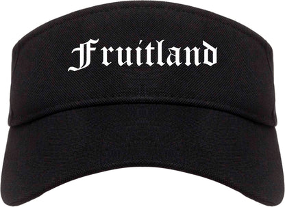 Fruitland Idaho ID Old English Mens Visor Cap Hat Black