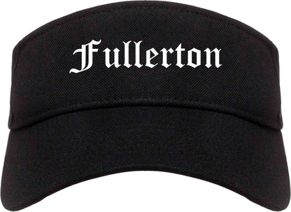 Fullerton California CA Old English Mens Visor Cap Hat Black