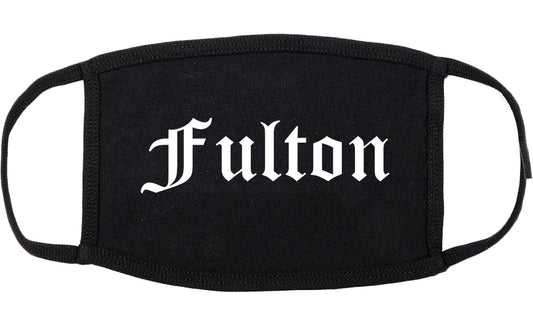 Fulton Missouri MO Old English Cotton Face Mask Black
