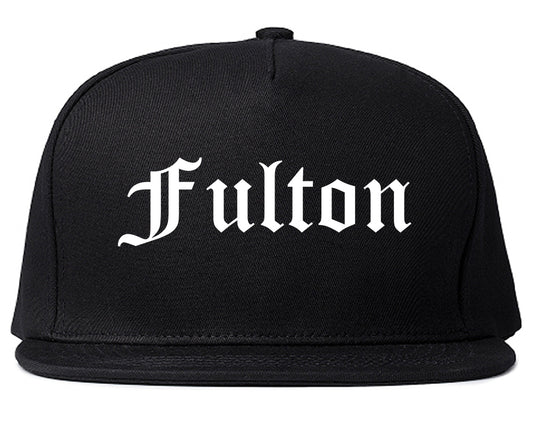 Fulton Missouri MO Old English Mens Snapback Hat Black