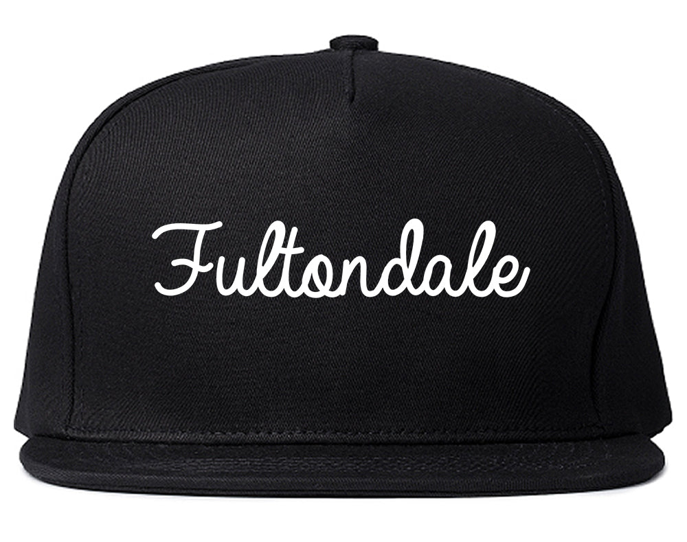 Fultondale Alabama AL Script Mens Snapback Hat Black