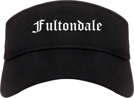Fultondale Alabama AL Old English Mens Visor Cap Hat Black