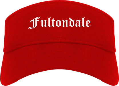 Fultondale Alabama AL Old English Mens Visor Cap Hat Red