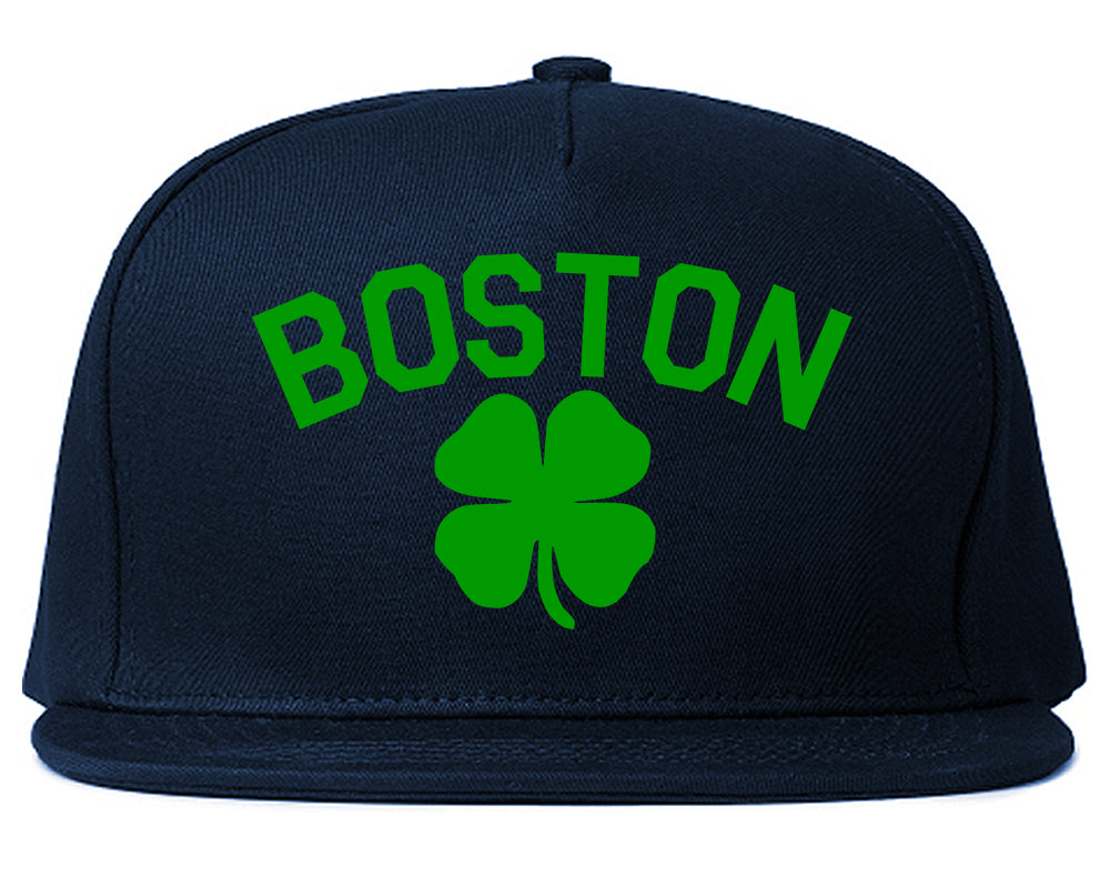 GREEN Boston Irish St Patricks Day Mens Snapback Hat Navy Blue