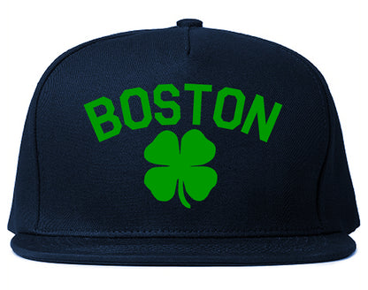 GREEN Boston Irish St Patricks Day Mens Snapback Hat Navy Blue