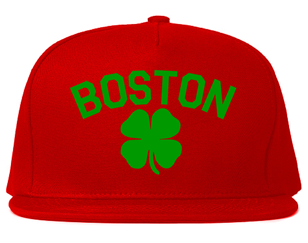 GREEN Boston Irish St Patricks Day Mens Snapback Hat Red