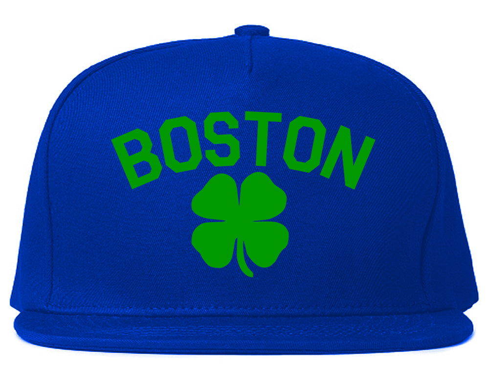 GREEN Boston Irish St Patricks Day Mens Snapback Hat Royal Blue